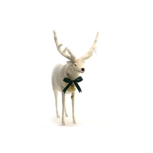 "Dunder" White Reindeer - Mechanical Animated