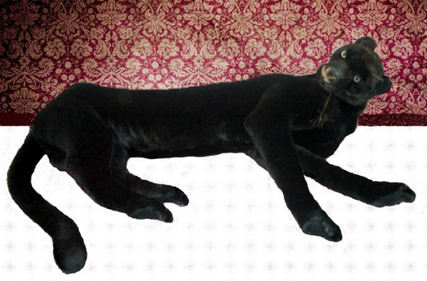 Large black panther stuffed animal sales