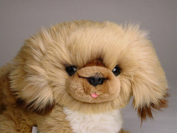 Realistic Lifelike Pekingese Stuffed Animal with Real Fur