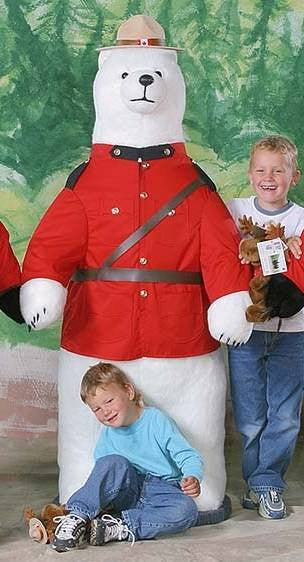 "Ben" Polar Bear in RCMP Uniform