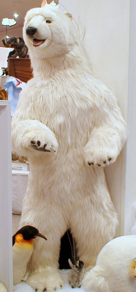 Giant stuffed top polar bear