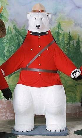 "Jerry" Polar Bear in RCMP Uniform